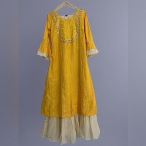 Yellow and Cream Kurta dress